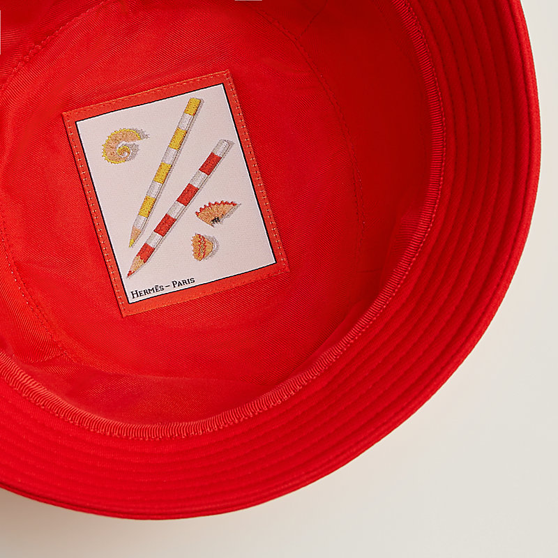 Calvi Milano bucket hat - Red | Hermès Canada
